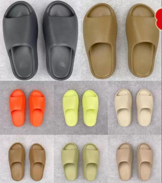 

designer 2022 sandals men woman sandal black white resin pure ochre pattern bone slippers foam mens womens slide slipper slides slider eva