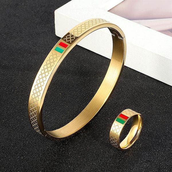 

extravagant love ring 3 colors luxury stainless steel bangles couple rings sets fashion women designer jewelry lady pa235i, Silver