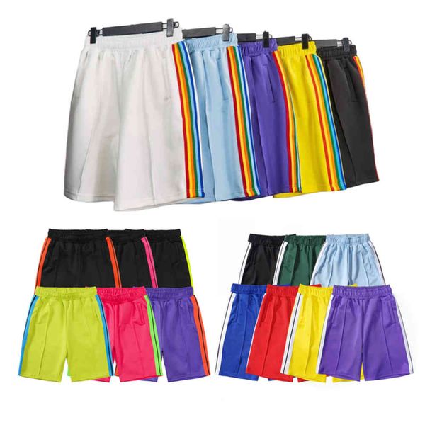 

men casual sports shorts ladies fashion street style trousers comfortable sweat pants rainbow angel, 18 colors, White;black