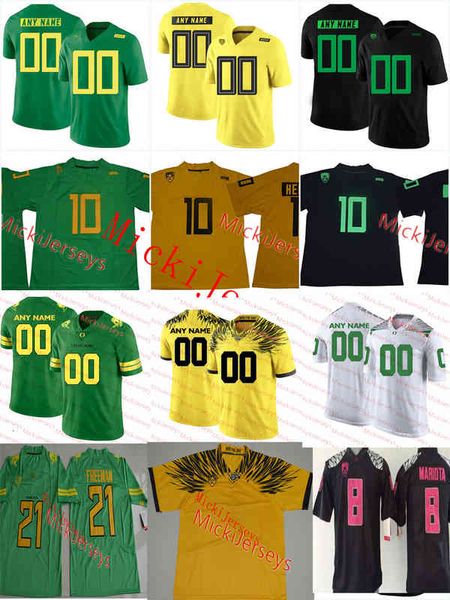 Xflsp 2022 College Custom Oregon Ducks genähtes Fußballtrikot 55 Jake Hanson 97 Jalen Jelks 20 Tony Brooks-James 32 La'Mar Winston Jr. 4 Thomas