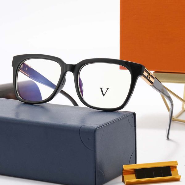 

Goggle Eyeglasses Designer Sunglasses Plain Glasses Optical without near power Fashion 4 Color Full Frame Rectangle Letter for Man Woman