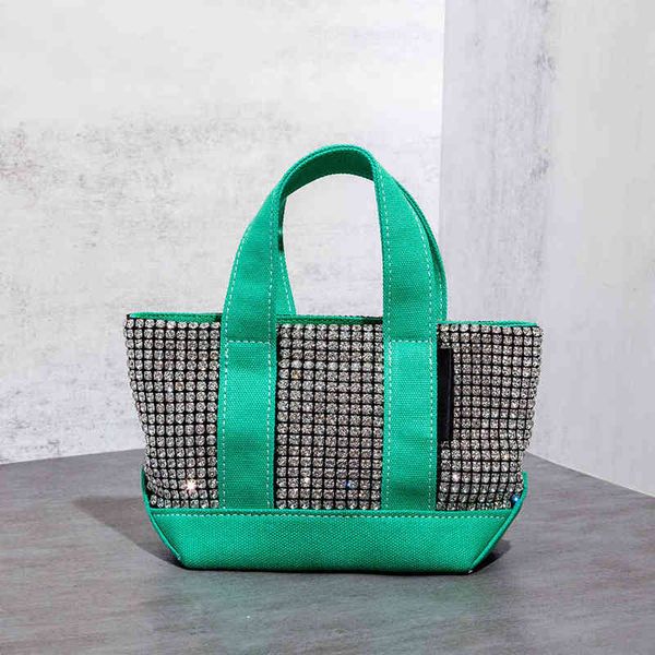 

evening bag rhinestone canva tote clutch 2022 luxury shining silver chain panelled shoulder ladie crossbody elegant 220622