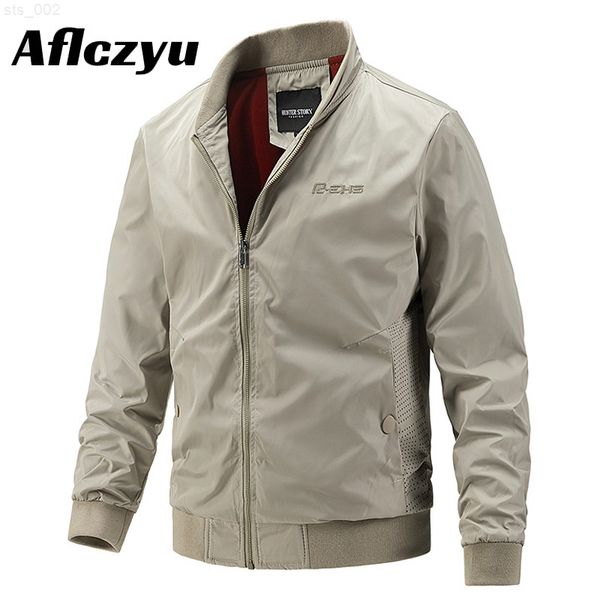 

2022 autumn casual jacket men solid color slim fit baseball jackets new fashion coats for men t220716, Black;brown