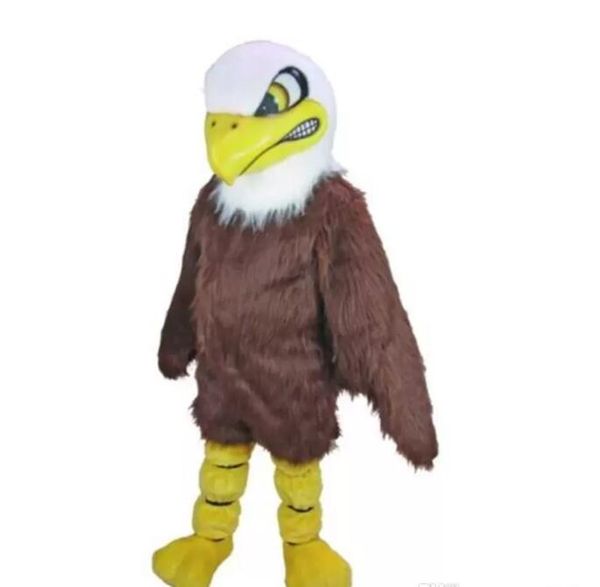 Adulto bonito marca desenhos animados novo animal animal longo pele águia mascote traje fantasia vestido festa personagem festa tema roupas