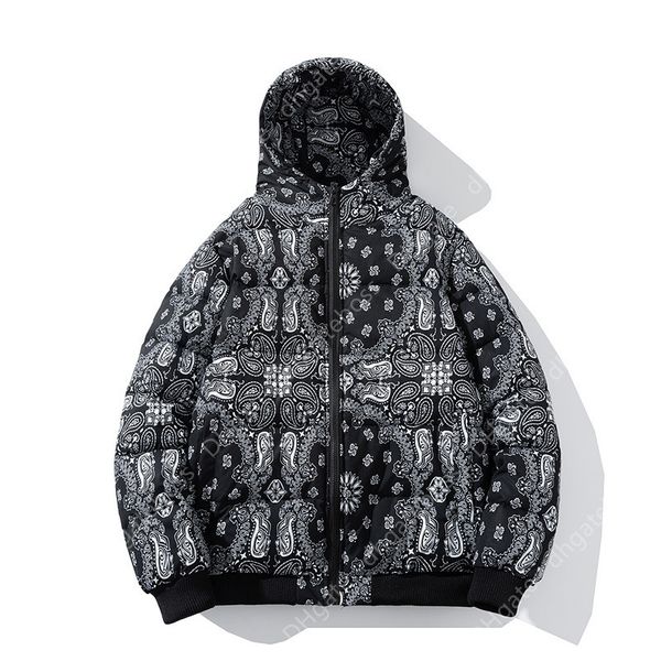 

downs men in autumn and winter thickened warm for students loose cotton padded jacket trend, Black
