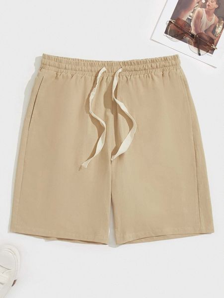 

men drawstring waist shorts f2j4#, White;black