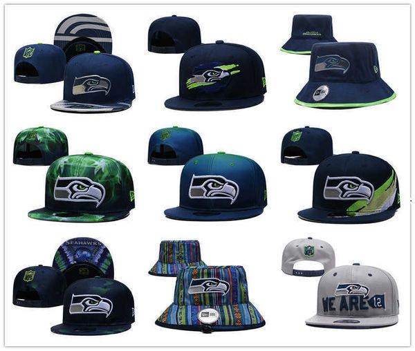 

snapbacks seattle''seahawks''football hats cap adjustable fit hat, Black;white