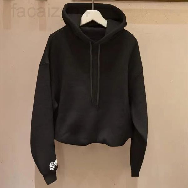 

women's hoodies & sweatshirts designer []dawang aw sleeve foam letter printed hoodie winter fleece drawstring long hdr3, Black