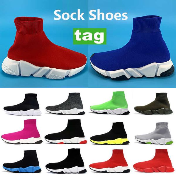 

casual high mens womens platform sneaker sock shoes triple black red oreo white royal beige fashion socks boots designer shoes