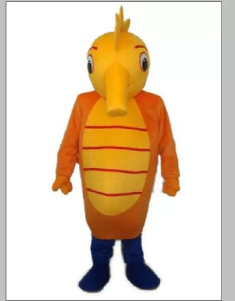 

2022 sea horse mascot costume halloween birthday party cartoon apparel, Red;yellow