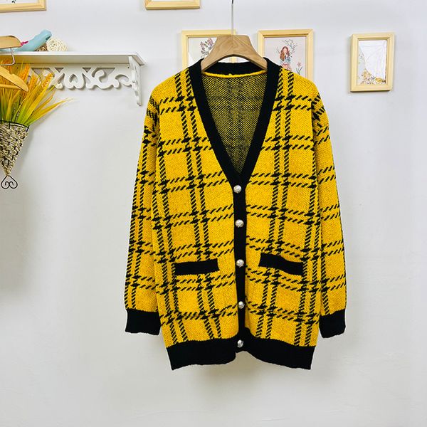 

701 l 2022 runway summer brand same style sweater v neck long sleeve striped t shirt women's sweaters xue, White;black