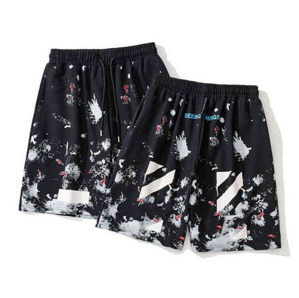 

mens fashion brand offs tracksuit luxury t shirts designers letters arrow print stylist casual summer clothing tracksuits women shortsmr, White;black