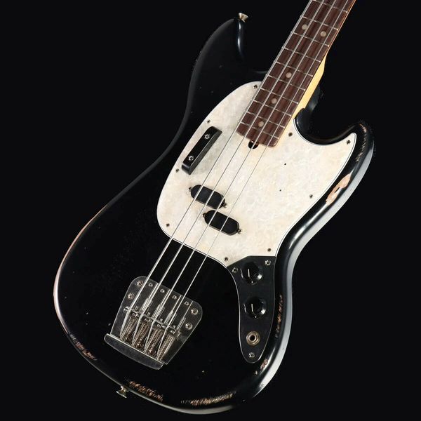 

jmj road worn mustang black electric bass guitar