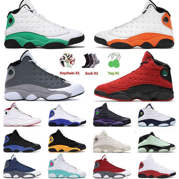 

og jumpman 13 13s xiii basketball shoes reverse bred mens lucky green starfish court purple french blue men women athletic sneakers, White;red