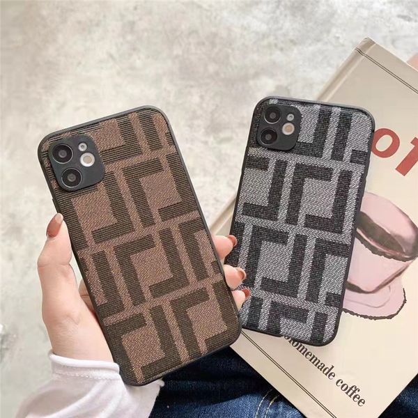 

Fashion Cloth Phone Case for iphone 14 13 Pro Max 12pro 11pro max 7 8 plus xsmax xr x Dirt Resistant F Brown Designer Classic Luxury Fitted, Black