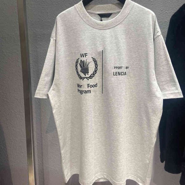 

designer gvasalia bale t shirt ins 22ss spring and summer new world food letter printing couple paris casual short sleeve t-shirt men's, White;black