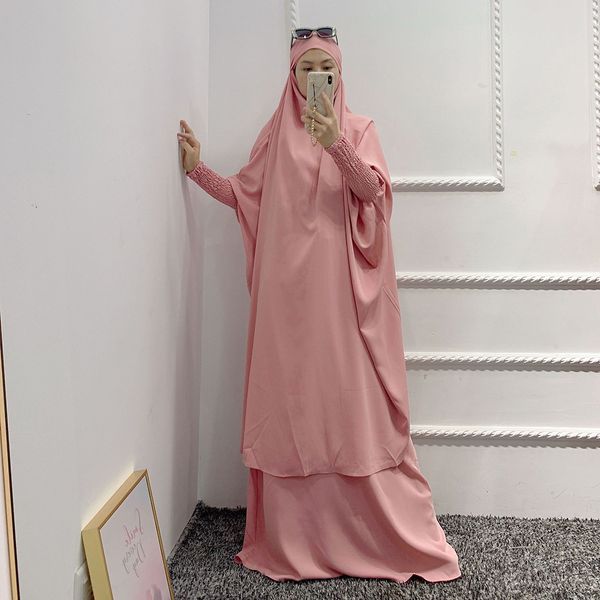 

abaya dubai khimar turkey islam arabic bangladesh pakistani muslim hijab dress sets robe longue dresses for women kaftan morocco, Red