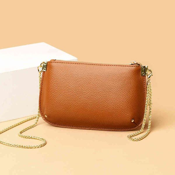 

fashion women's new high-quality versatile bag luxury designer layer cow leather women fashion chain single shoulder msenger bag