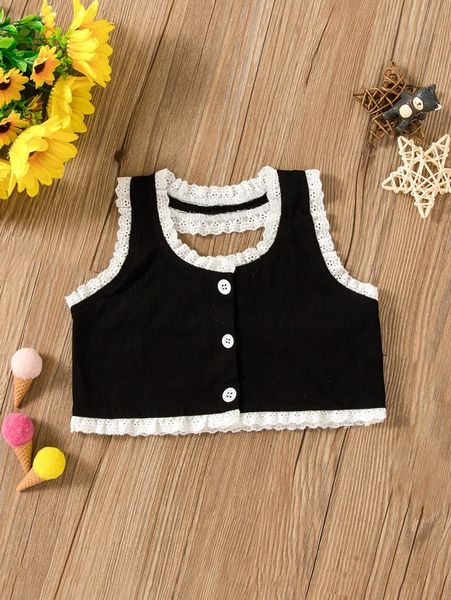 

toddler girls eyelet embroidered frilled tank she, Blue