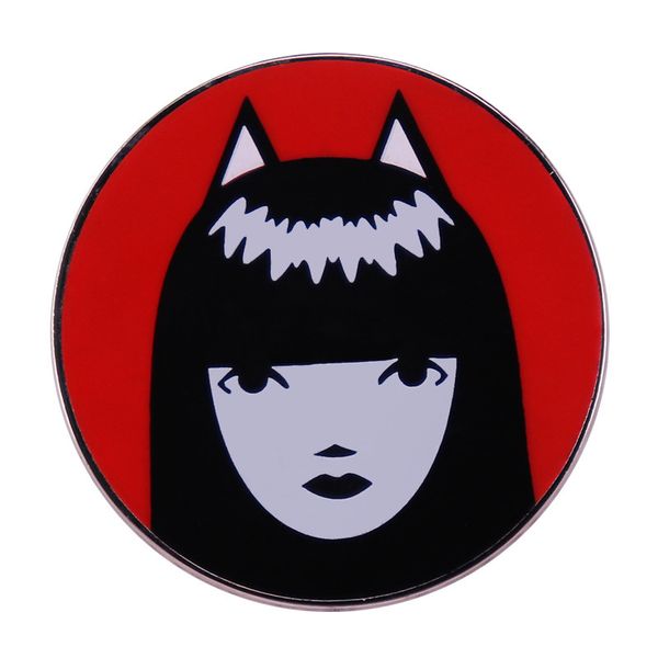 

weird emily punk pin brooch, Blue