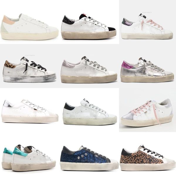 

2022 designer logo oversized golden hi star italian casual shoes sneaker white black leather luxury white do-old trainers mens women pla zyl