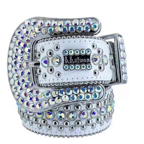 

fashion designer belts women mens bb simon rhinestone belt with bling rhinestones width 4.0cm waistband271w, Black;brown