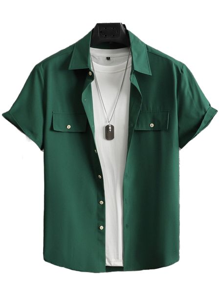 

men flap detail shirt without tee k0x0#, White;black