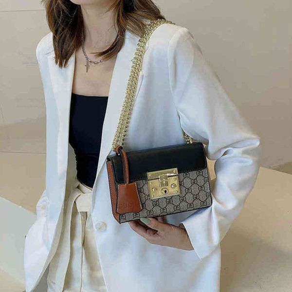 

20% off sitewide 2022 luxury bags street color matching chain versatile small square bag messenger bag female