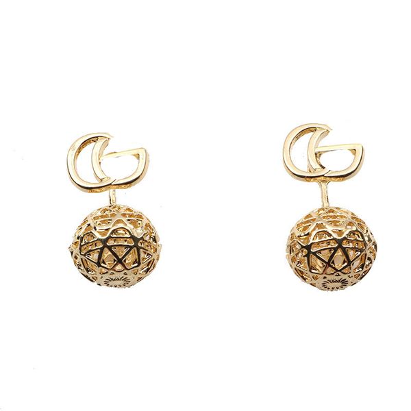 

stud charm 18k gold plated 925 silver luxury designer alphabet geometric women's round crystal rhinestone pearl dgearrings wedding part, Golden;silver