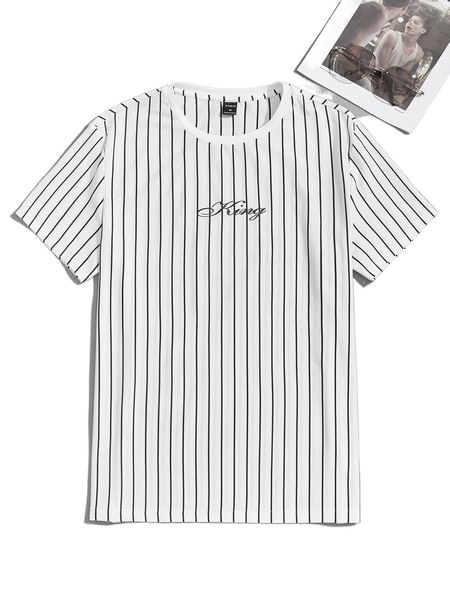 

men letter and striped x4qb#, White;black