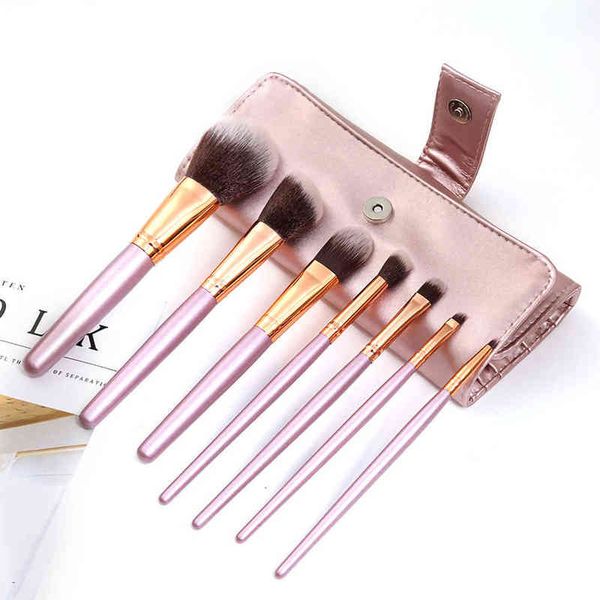 

nxy makeup brushes 7pcs with bag brush sets for cosmetics brow foundation blush powder eye smudge shadow kabuki beauty tools kits beginners