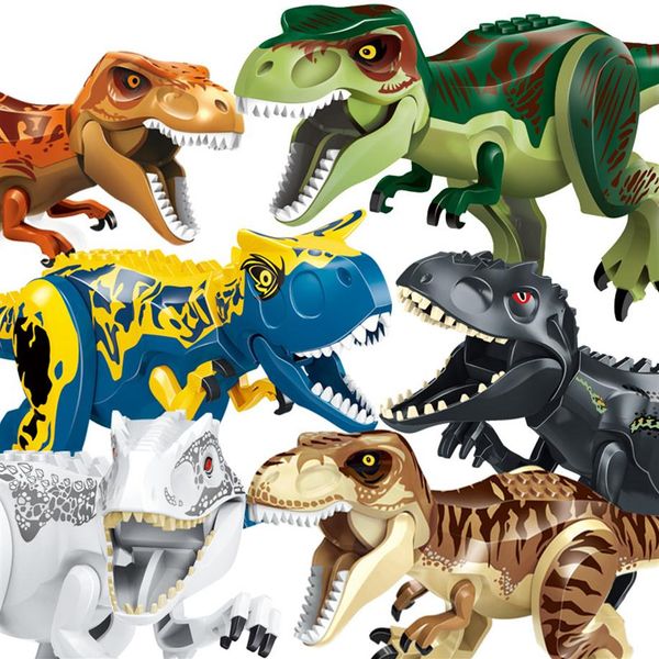 

large dinosaur building block toy tyrannosaurus rex carnotaurus jurassic world park puzzle dit assembly bricks educational learnin233a