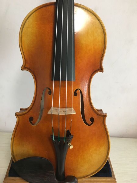 

master 4/4 violin 1pc solid flamed maple back old sprue handmade 04023