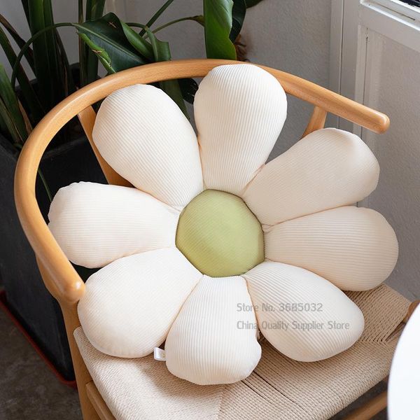 Kissen/Dekoratives Kissen, 60 cm, nordische Blumenform, Stuhlkissen, Heimsitzkissen, Lendenwirbelstütze, Auto-Taille, Bett, Kopfstütze, Samtstoff, Kissen