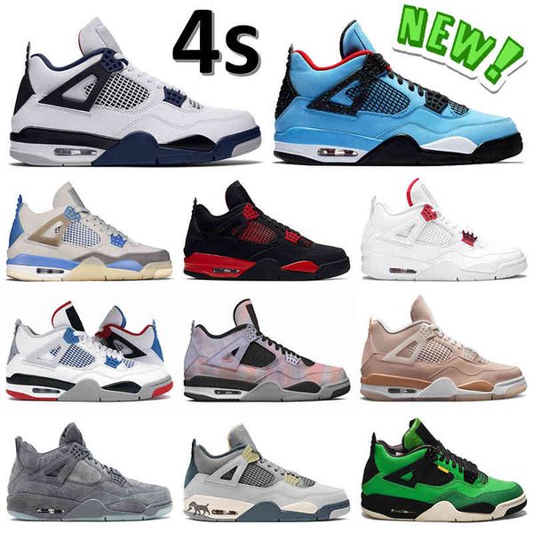 

jumpman 4s 4 mens basketball shoes women midnight navy cactus jack sail red thunder what the zen master kaws grey craft manila