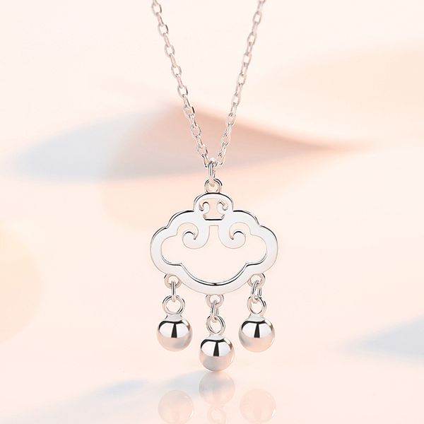 

s925 sterling silver long life lock necklace, female minority light luxury new pendant, fashionable and versatile neck chain, clavicle chain