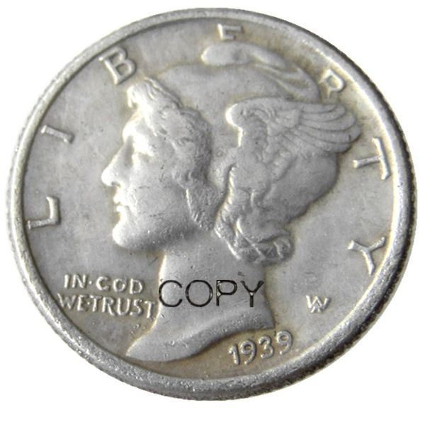 США Mercury Dime 1939 P/S/D Серебряная покрытая ремесленная копия монеты металлы.