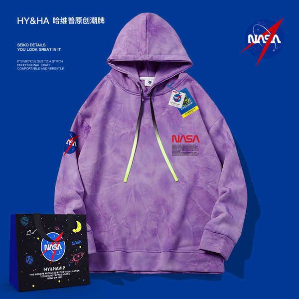 

nasa couple's sweater autumn clothing 2022 new trend can be printed, Black