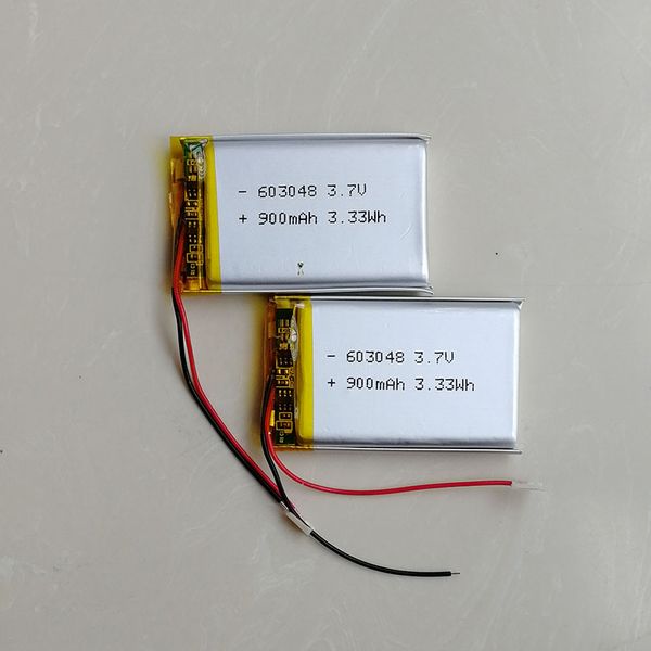 Batteria ai polimeri di litio ricaricabile di qualità eccellente 603048 Batterie al litio lipo da 3,7 V 900 mAh per GPS