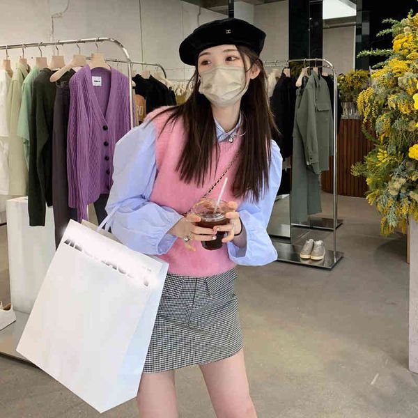 

women's tanks & camis jingtian this issue is super good to match with 'soft ice cream' pink fluffy knitted vest m5rn, White