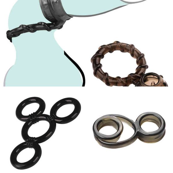 Nxy cockrings 6 tipos anéis de ereção do pênis Lock Ejaculação Time Time Time Rubber Gal