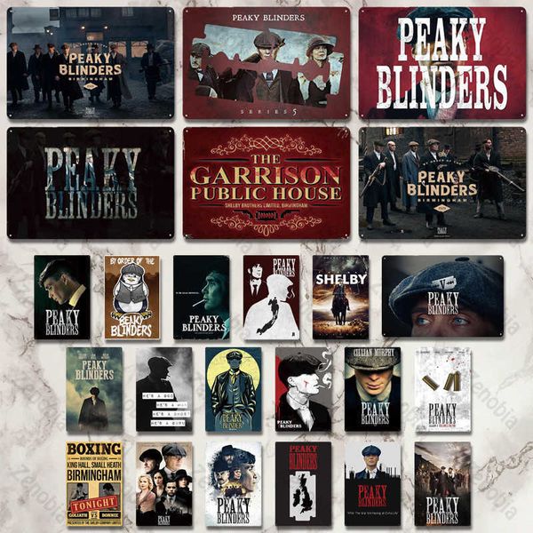 

peaky blinders metal poster metal signs vintage metal plate pub bar man cave wall decor