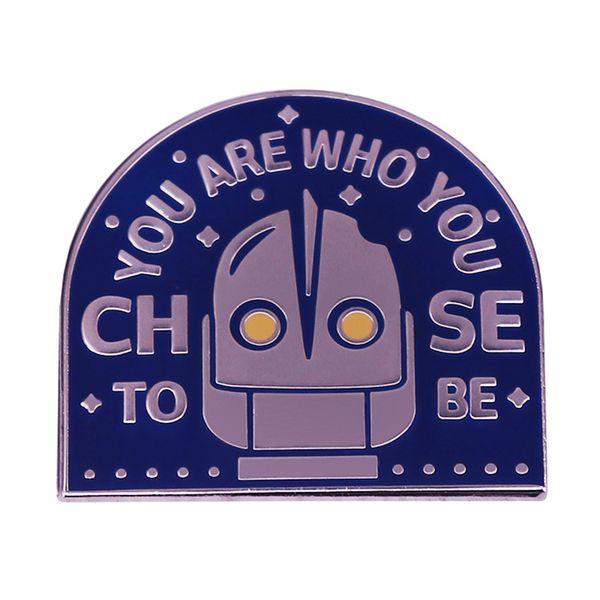 

you are who you choose to be brooch badge pin, Blue