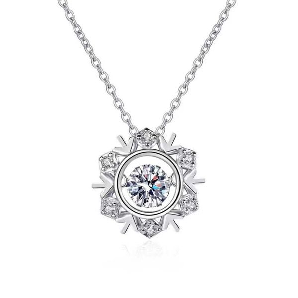 

other trendy s925 silver snowflake moissanite necklace women white gold plated 1ct d color gra wedding gift