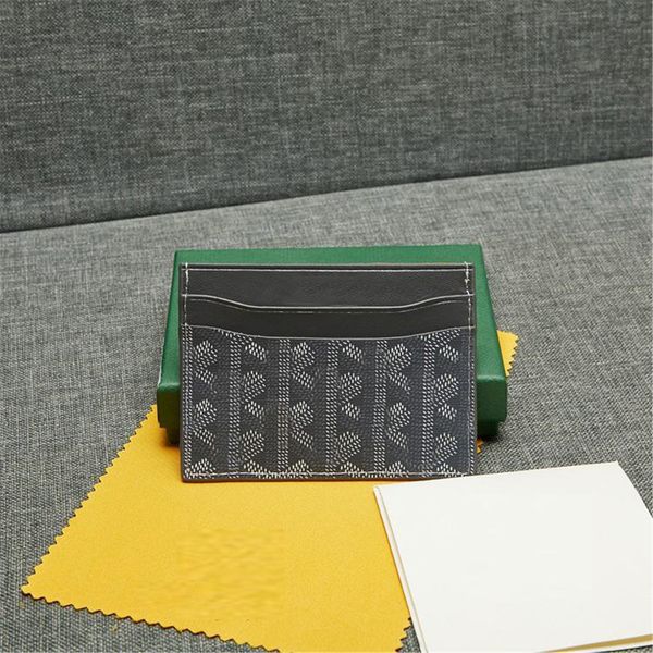 

fashion card holders 6 card slots women men purses designer purse double sided credit cards coin mini wallets with box, Brown;gray