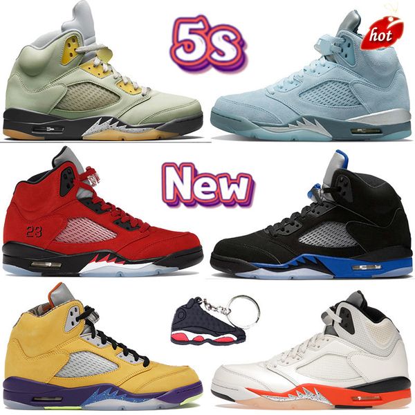 

5 5s basketball shoes jade horizon bluebird what the racer blue white x sail raging red black metallic 23 unc oreo men sneakers