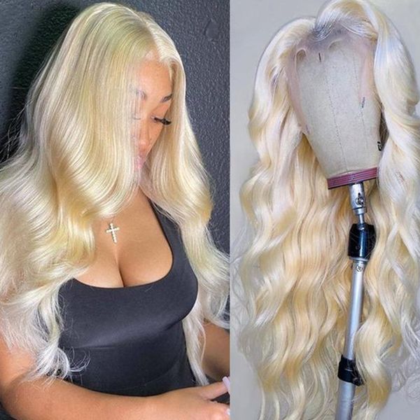 

lx brand body wave frontal wig 613 hd lace frontal wig 30 inch lace front wig lace frontal human hair wigs preplucked human hairfactory di, Black