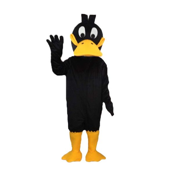 

black duck mascot costume christmas cartoon birthday party dress, Red;yellow