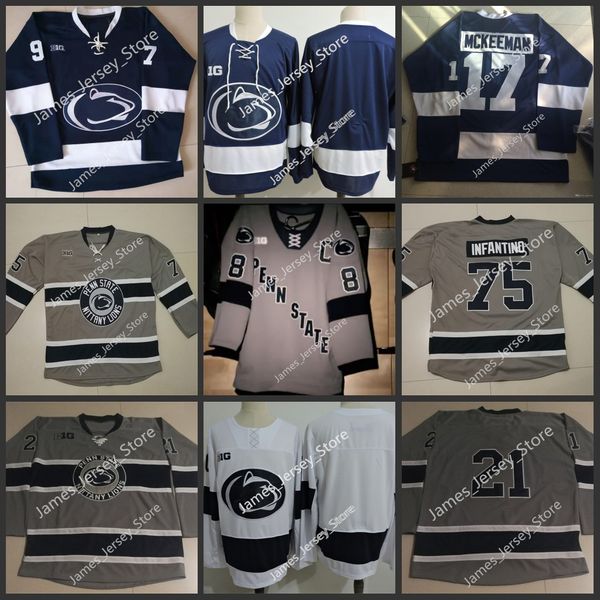 

custom ncaa frozen four penn state nittany lions stitched college hockey jersey guy gadowsky jersey peyton jones vince pedrie evan barratt e, Black