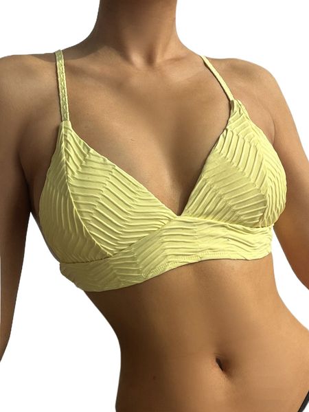 

solid textured bikini s11y#, White;black
